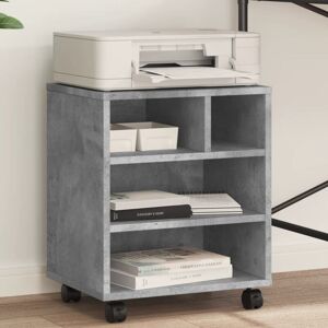Vidaxl - Soporte Para Impresora Con Ruedas Gris Hormigón 41x32x48 Cm Vidaxl - Soporte Para Impresora Con Ruedas Gris Hormigón 41x32x48 Cm