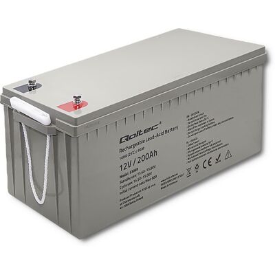 Batería Agm Qoltec, 12 V, 200 Ah, Sin Mantenimiento, Resistente, Larga Vida Útil, Para Sai, Autocaravanas, Barcos Y Calefactores Batería Agm Qoltec, 12 V, 200 Ah, Sin Mantenimiento, Resistente, Larga Vida Útil, Para Sai, Autocaravanas, Barcos Y Calefactores