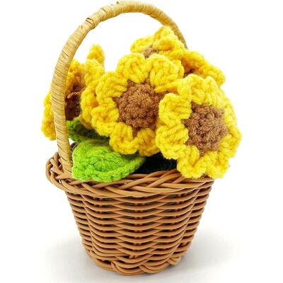 OEM Regalos Para Mujeres,flores De Ganchillo,regalo De Cumpleaños Para Familiares,ramo De Girasoles Tejidos OEM Regalos Para Mujeres,flores De Ganchillo,regalo De Cumpleaños Para Familiares,ramo De Girasoles Tejidos