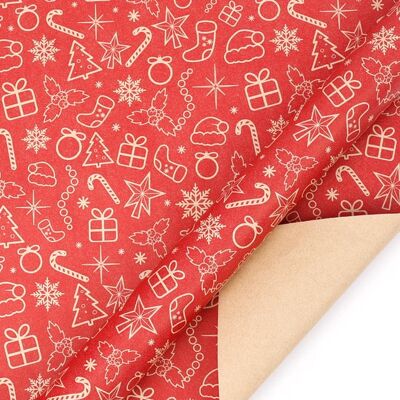 OEM Rollo De Papel De Regalo Navideño,43 Cm X 3 M,papel Kraft Impreso,para Envolver Artículos Navideños,con Estampado De Calcetines/rollos OEM Rollo De Papel De Regalo Navideño,43 Cm X 3 M,papel Kraft Impreso,para Envolver Artículos Navideños,con Estampado De Calcetines/rollos