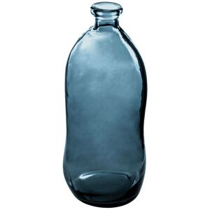 ATMOSPHERA Jarrón 'Dame Jeanne' - vidrio reciclado - azul tormenta a. 73 cm Atmosphera créateur d'intérieur - Azul