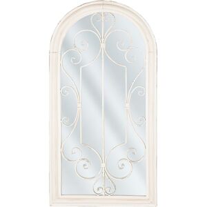 Espejo de Pared Beliani Blanco Roto 49 x 97 cm Forma Ventana Marco Metálico Vintage - Espejo de Pared Espejo de Pared Beliani Blanco Roto 49 x 97 cm Forma Ventana Marco Metálico Vintage - Espejo de Pared