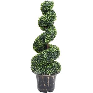Vidaxl - Planta Espiral De Boj Artificial Con Macetero Verde 100 Cm Vidaxl - Planta Espiral De Boj Artificial Con Macetero Verde 100 Cm