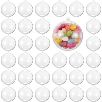 OEM 48 Bolas Navideñas Transparentes Para Rellenar Y Decorar (8 Cm) - Adorno Colgante Personalizado Para El Árbol - Decoraciones Diy Para Navidad, Bodas, Cumpleaños Y Fiestas. OEM 48 Bolas Navideñas Transparentes Para Rellenar Y Decorar (8 Cm) - Adorno Colgante Personalizado Para El Árbol - Decoraciones Diy Para Navidad, Bodas, Cumpleaños Y Fiestas.