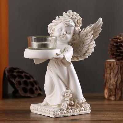 OEM Candelabro De Resina Con Forma De Ángel, Candelabro Con Pequeña Figura Decorativa, Portavelas Decorativo (179,57,5 Cm) OEM Candelabro De Resina Con Forma De Ángel, Candelabro Con Pequeña Figura Decorativa, Portavelas Decorativo (179,57,5 Cm)