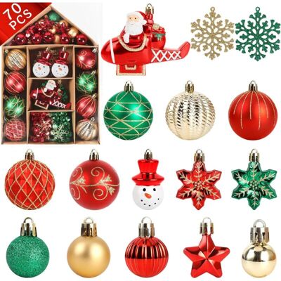 OEM Adornos Navideños: Juego De 70 Bolas Rojas Y Verdes Con Superficie Brillante, Ideales Para Árboles De Navidad, Bodas O Fiestas. OEM Adornos Navideños: Juego De 70 Bolas Rojas Y Verdes Con Superficie Brillante, Ideales Para Árboles De Navidad, Bodas O Fiestas.