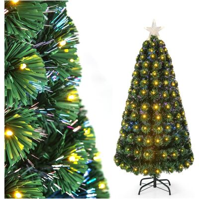 150cm Árbol De Navidad Artificial, 170 Puntas De Rama De Pvc, 170 Luces Led Amarillas Cálidas, Estrella Superior Iluminada, 8 Modos De Iluminación, Soporte De Metal, Navidad Decoración - Costway 150cm Árbol De Navidad Artificial, 170 Puntas De Rama De Pvc, 170 Luces Led Amarillas Cálidas, Estrella Superior Iluminada, 8 Modos De Iluminación, Soporte De Metal, Navidad Decoración - Costway