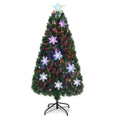 Costway Árbol De Navidad Artificial 150cm Con Base Iluminado Con Fibra De Vidrio Cambia Color Para Navidad Hogar Fiesta Decoración Costway Árbol De Navidad Artificial 150cm Con Base Iluminado Con Fibra De Vidrio Cambia Color Para Navidad Hogar Fiesta Decoración