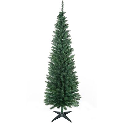 JHY DESIGN Árbol De Navidad Artificial Delgado De 180 Cm Con Ramas Realistas, Alto Y Estrecho, Con Base Plegable, Verde. JHY DESIGN Árbol De Navidad Artificial Delgado De 180 Cm Con Ramas Realistas, Alto Y Estrecho, Con Base Plegable, Verde.
