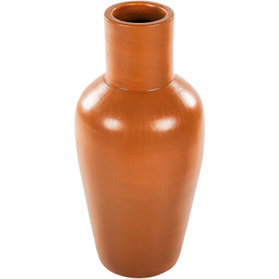 Beliani Jarrón Decorativo - Cerámica Hecha a Mano - 37 cm - Naranja - Estilo Natural - Decoración Beliani Jarrón Decorativo - Cerámica Hecha a Mano - 37 cm - Naranja - Estilo Natural - Decoración