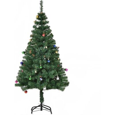 JHY DESIGN Árbol De Navidad Artificial De 150 Cm Con 420 Ramas, Adornos, Piñas, Decoración Navideña Para Interiores, Color Verde. JHY DESIGN Árbol De Navidad Artificial De 150 Cm Con 420 Ramas, Adornos, Piñas, Decoración Navideña Para Interiores, Color Verde.