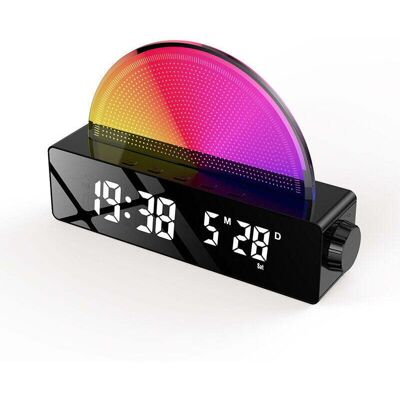 OEM Lámpara Despertador Con Simulación De Amanecer, Función De Repetición/6 Alarmas/10 Sonidos Relajantes Para Dormir/temporizador/indicador De Temperatura, Luz Ambiental Con 7 Colores Cambiantes, Puerto OEM Lámpara Despertador Con Simulación De Amanecer, Función De Repetición/6 Alarmas/10 Sonidos Relajantes Para Dormir/temporizador/indicador De Temperatura, Luz Ambiental Con 7 Colores Cambiantes, Puerto