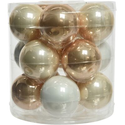 Kaemingk - Bolas Navideñas De Cristal Para Colgar De 6 Cm Perla, Caramelo Y Blanco. 15 De Septiembre Kaemingk - Bolas Navideñas De Cristal Para Colgar De 6 Cm Perla, Caramelo Y Blanco. 15 De Septiembre