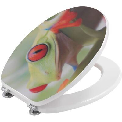 Kiamami Valentina - Tapa de inodoro con rana en 3D y colorida - Tapa para inodoro Kiamami Valentina - Tapa de inodoro con rana en 3D y colorida - Tapa para inodoro