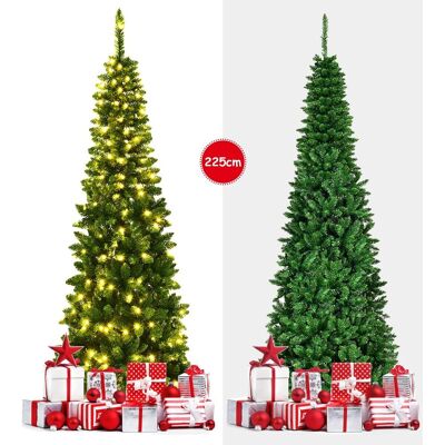 Árbol de Navidad Artificial Costway - 225cm, PVC y Luces LED Árbol de Navidad Artificial Costway - 225cm, PVC y Luces LED