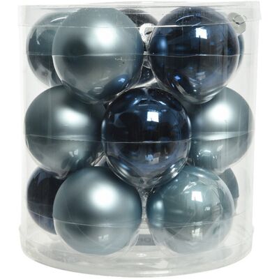Kaemingk - Bolas De Navidad Colgantes De Cristal 6 Cm Azul.juego De 15 Kaemingk - Bolas De Navidad Colgantes De Cristal 6 Cm Azul.juego De 15