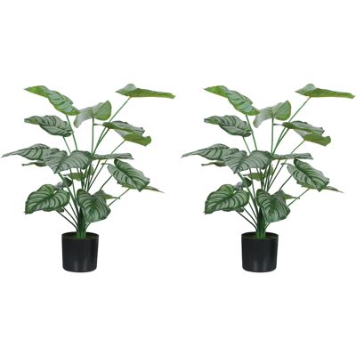 JHY DESIGN Plantas Artificiales Decorativas, De 65 Cm De Altura, Con Maceta Y Hojas Para Uso En Interiores - Verde JHY DESIGN Plantas Artificiales Decorativas, De 65 Cm De Altura, Con Maceta Y Hojas Para Uso En Interiores - Verde