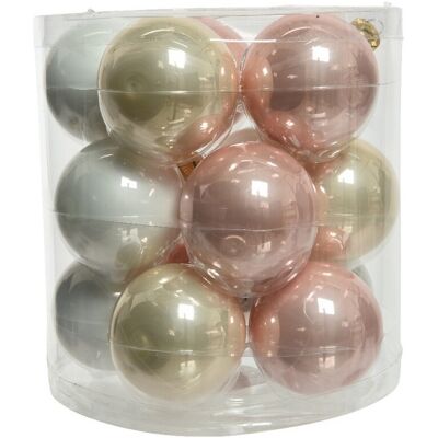 Kaemingk Bolas Navideñas De Cristal Para Colgar De 6 Cm Rosa, Blanco Y Perla. 15 De Septiembre Kaemingk Bolas Navideñas De Cristal Para Colgar De 6 Cm Rosa, Blanco Y Perla. 15 De Septiembre
