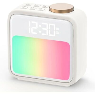 OEM Despertador Con Luz, Despertador Diurno Con 2 Alarmas, Luz De Despertador, 6 Sonidos Naturales, 10 Colores De Luz, Ayuda Para Dormir, Función De Repetición, Lámpara De Mesita De Noche Para Dormitorio/ OEM Despertador Con Luz, Despertador Diurno Con 2 Alarmas, Luz De Despertador, 6 Sonidos Naturales, 10 Colores De Luz, Ayuda Para Dormir, Función De Repetición, Lámpara De Mesita De Noche Para Dormitorio/