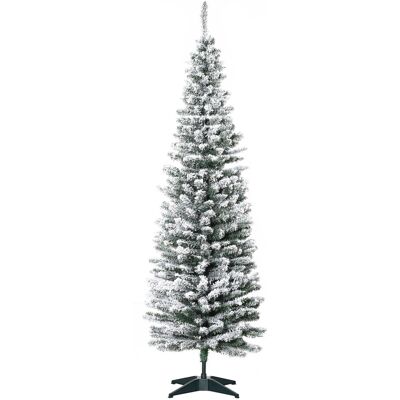 JHY DESIGN Árbol De Navidad Artificial, 180 Cm, Ramas De Pvc Cubiertas De Nieve, Plegable, Soporte Metálico, Verde/blanco JHY DESIGN Árbol De Navidad Artificial, 180 Cm, Ramas De Pvc Cubiertas De Nieve, Plegable, Soporte Metálico, Verde/blanco