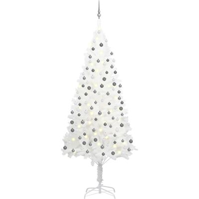 Árbol de Navidad blanco preiluminado vidaXL - Árbol de Navidad Árbol de Navidad blanco preiluminado vidaXL - Árbol de Navidad