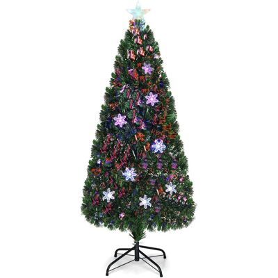 Costway Árbol De Navidad Artificial 180cm Con Base Iluminado Con Fibra De Vidrio Cambia Color Para Navidad Hogar Fiesta Decoración Costway Árbol De Navidad Artificial 180cm Con Base Iluminado Con Fibra De Vidrio Cambia Color Para Navidad Hogar Fiesta Decoración