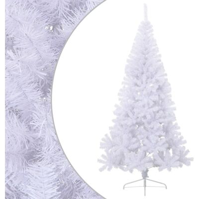 Árbol de Navidad Artificial a Media VidaXL Blanco 210cm con Soporte Árbol de Navidad Artificial a Media VidaXL Blanco 210cm con Soporte