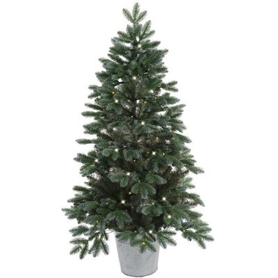 Árbol de Navidad Trondheim Illuminato - 120cm, Verde/Azul, PE+PVC Árbol de Navidad Trondheim Illuminato - 120cm, Verde/Azul, PE+PVC