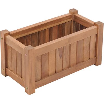 vidaXL Cama Elevada 50x25x25 cm Madera de Teca Maciza - Cama Elevada vidaXL Cama Elevada 50x25x25 cm Madera de Teca Maciza - Cama Elevada