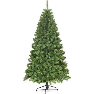 Costway Árbol De Navidad Artificial De 180 Cm Con Base De Metal Árbol De Pvc Decoración Costway Árbol De Navidad Artificial De 180 Cm Con Base De Metal Árbol De Pvc Decoración
