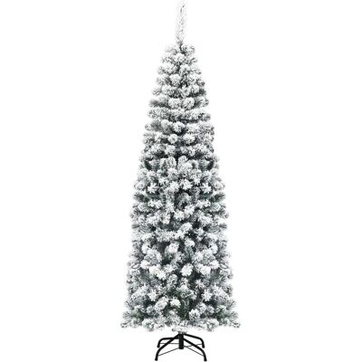 Costway Árbol De Navidad Artificial Con Soporte De Metal,agujas De Pvc Y Decorativa Nieve Para Hogar Oficina Fiesta Altura De 180cm Costway Árbol De Navidad Artificial Con Soporte De Metal,agujas De Pvc Y Decorativa Nieve Para Hogar Oficina Fiesta Altura De 180cm