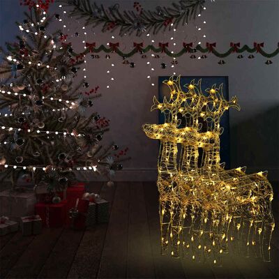 Decoración de Navidad de Reno 3 piezas - Decoración navideña Decoración de Navidad de Reno 3 piezas - Decoración navideña