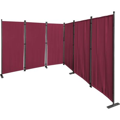 Quick-star - Paravent 6 Teilig 340x165cm Stoff Raumteiler Trennwand Balkon Sichtschutz Stellwand Faltbar Rubinrot Quick-star - Paravent 6 Teilig 340x165cm Stoff Raumteiler Trennwand Balkon Sichtschutz Stellwand Faltbar Rubinrot