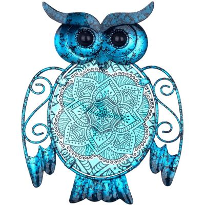 Signes Grimalt Figura de Búho Azul - Decoración de Pared 19x15cm - Jardín Signes Grimalt Figura de Búho Azul - Decoración de Pared 19x15cm - Jardín