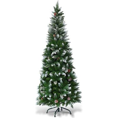 Costway Árbol De Navidad Artificial De 180 Cm Árbol De Navidad Con Agujas De Pvc Soporte De Metal,ramas De 630 Puntas Y Nieve Decorativa Para Hogar Oficina Fiesta Costway Árbol De Navidad Artificial De 180 Cm Árbol De Navidad Con Agujas De Pvc Soporte De Metal,ramas De 630 Puntas Y Nieve Decorativa Para Hogar Oficina Fiesta