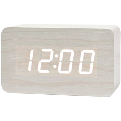 SIOKS Reloj Despertador Digital De Madera Con Brillo Ajustable, Control Por Voz, Reloj Rectangular Led Que Muestra La Hora Y La Temperatura, Decoración Del Hogar. SIOKS Reloj Despertador Digital De Madera Con Brillo Ajustable, Control Por Voz, Reloj Rectangular Led Que Muestra La Hora Y La Temperatura, Decoración Del Hogar.