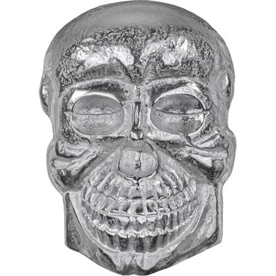 Escultura de Calavera Plateada WOMO-DESIGN - Decoración Gótica 42x30cm Escultura de Calavera Plateada WOMO-DESIGN - Decoración Gótica 42x30cm