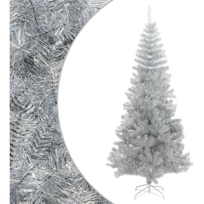 Árbol de Navidad artificial con soporte vidaXL - Plateado - 240 cm - Árbol de Navidad Árbol de Navidad artificial con soporte vidaXL - Plateado - 240 cm - Árbol de Navidad