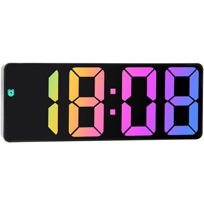 OEM Despertador Digital Led De 6,7 Pulgadas Para Mesita De Noche, Con Activación Por Voz, Sin Tictac, Función De Repetición, Temperatura, Fecha Y Hora, Brillo Ajustable Para Niños Y Adultos, Colorido. OEM Despertador Digital Led De 6,7 Pulgadas Para Mesita De Noche, Con Activación Por Voz, Sin Tictac, Función De Repetición, Temperatura, Fecha Y Hora, Brillo Ajustable Para Niños Y Adultos, Colorido.