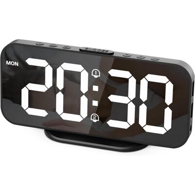 OEM Reloj Despertador Digital Con Pantalla Led, Despertador Matutino Con Función De Repetición, Reloj De Mesita De Noche Con Espejo, Decoración De Dormitorio, Reloj Digital Alimentado Por Usb OEM Reloj Despertador Digital Con Pantalla Led, Despertador Matutino Con Función De Repetición, Reloj De Mesita De Noche Con Espejo, Decoración De Dormitorio, Reloj Digital Alimentado Por Usb