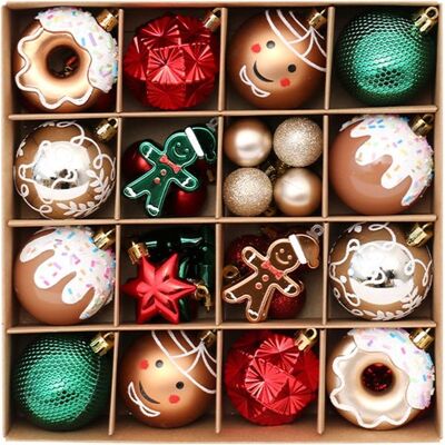 OEM 42 Adornos Navideños Rojos, Verdes Y Dorados, Adornos Para El Árbol De Navidad, Juego De Decoración Navideña Para El Árbol De Navidad OEM 42 Adornos Navideños Rojos, Verdes Y Dorados, Adornos Para El Árbol De Navidad, Juego De Decoración Navideña Para El Árbol De Navidad