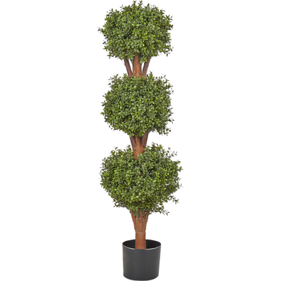 Beliani Planta Artificial en Maceta Buxus Bola - Para Interior y Exterior Beliani Planta Artificial en Maceta Buxus Bola - Para Interior y Exterior
