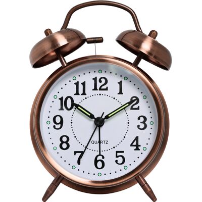 OEM Despertador Ruidoso Para Personas Con Sueño Profundo, De Metal, Con Doble Campana, Funciona Con Pilas, Para Dormitorio, Decoración Silenciosa En Rojo Y Marrón. OEM Despertador Ruidoso Para Personas Con Sueño Profundo, De Metal, Con Doble Campana, Funciona Con Pilas, Para Dormitorio, Decoración Silenciosa En Rojo Y Marrón.