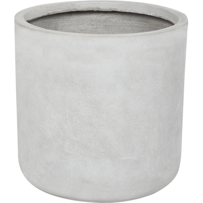 BELIANI Maceta De Mezcla De Arcilla Gris Claro 34 Cm Fibra Resistente Intemperie Messene BELIANI Maceta De Mezcla De Arcilla Gris Claro 34 Cm Fibra Resistente Intemperie Messene