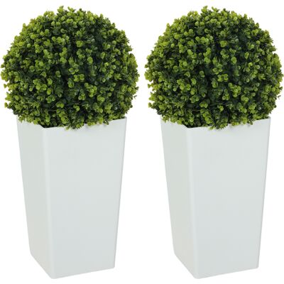 JHY DESIGN Conjunto De 2 Bolas De Eucalipto Artificiales, Planta Artificial De 65 Cm Con Protección Uv, 330 Hojas En Maceta, Color Verde. JHY DESIGN Conjunto De 2 Bolas De Eucalipto Artificiales, Planta Artificial De 65 Cm Con Protección Uv, 330 Hojas En Maceta, Color Verde.
