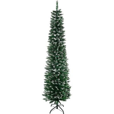 JHY DESIGN Árbol De Navidad Esbelto Con 570 Ramas, Cubierto De Nieve Artificial, Alto Y Estrecho, Con Base Desmontable Y Plegable, Φ53 X 190 Cm, Verde. JHY DESIGN Árbol De Navidad Esbelto Con 570 Ramas, Cubierto De Nieve Artificial, Alto Y Estrecho, Con Base Desmontable Y Plegable, Φ53 X 190 Cm, Verde.
