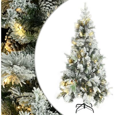 Árbol de Navidad de 225 cm con nieve, luces LED y piñas de vidaXL - Árbol de Navidad Árbol de Navidad de 225 cm con nieve, luces LED y piñas de vidaXL - Árbol de Navidad