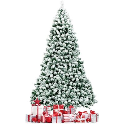 Costway 225 Cm Árbol De Navidad De Pino Artificial Con Bisagras De Nieve Flocado 928 Consejos W / 250 Led Costway 225 Cm Árbol De Navidad De Pino Artificial Con Bisagras De Nieve Flocado 928 Consejos W / 250 Led