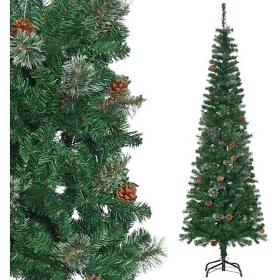 JHY DESIGN Árbol De Navidad Artificial De 195 Cm, 556 Ramas Con 27 Piñas + Soporte Plegable, Color Verde. JHY DESIGN Árbol De Navidad Artificial De 195 Cm, 556 Ramas Con 27 Piñas + Soporte Plegable, Color Verde.