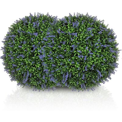 JHY DESIGN Conjunto De 2 Bolas De Topiario Artificiales, Plantas Artificiales Decorativas Resistentes A Los Rayos Uv, Ø 42 Cm, Morado Y Verde. JHY DESIGN Conjunto De 2 Bolas De Topiario Artificiales, Plantas Artificiales Decorativas Resistentes A Los Rayos Uv, Ø 42 Cm, Morado Y Verde.